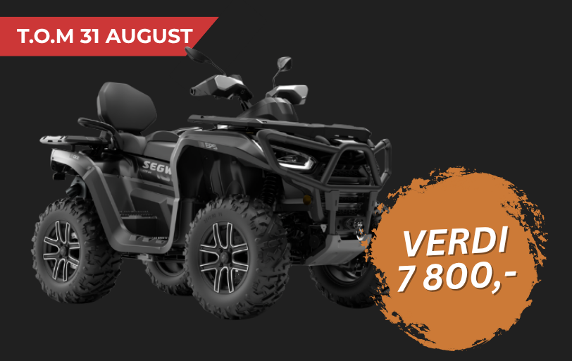 Segway Snarler AT10 W ABS Fully Equipped Black sommerkampanje med gratis original vindrute og bagasjeboks.