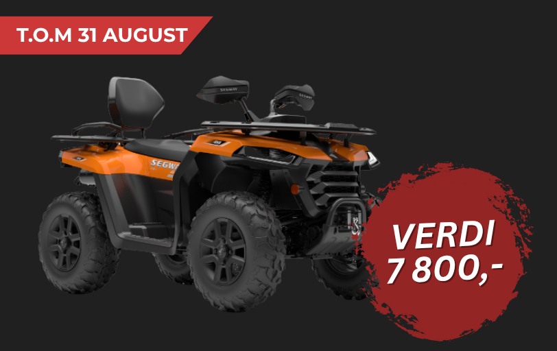Segway Snarler AT5 L ABS Fully Equipped Radical Orange med gratis original vindrute og bagasjeboks i sommerkampanje.