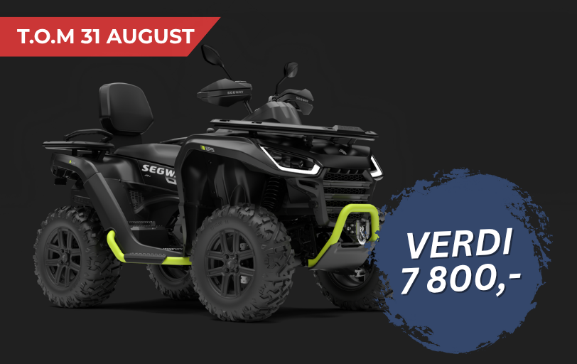 Segway Snarler AT6 L ABS Fully Equipped Black Green sommerkampanje med gratis vindrute og bagasjeboks