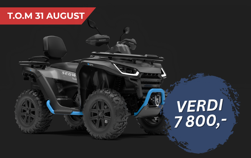 Segway Snarler AT6 L ABS Fully Equipped Grey Blue sommerkampanje med gratis vindrute og bagasjeboks