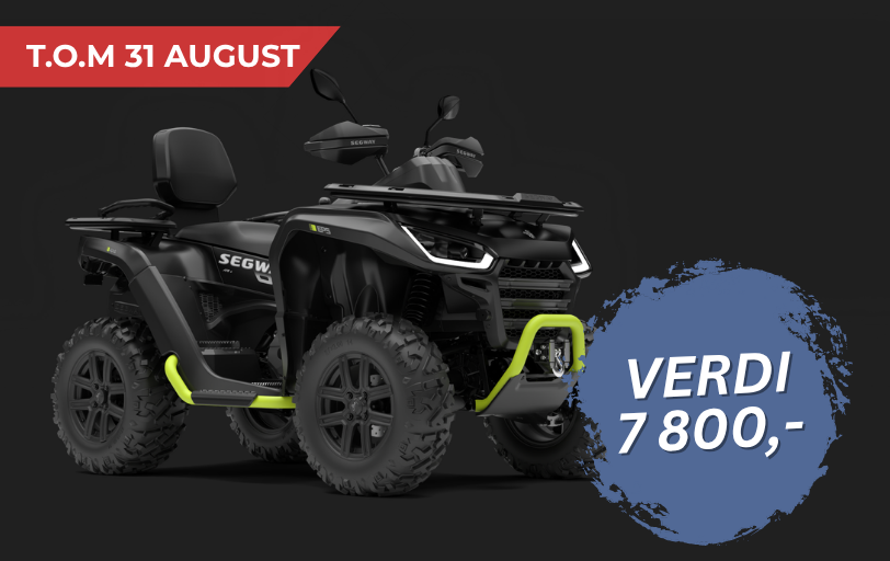 Segway Snarler AT6 L Fully Equipped Black Green med gratis original vindrute og bagasjeboks i sommerkampanje.
