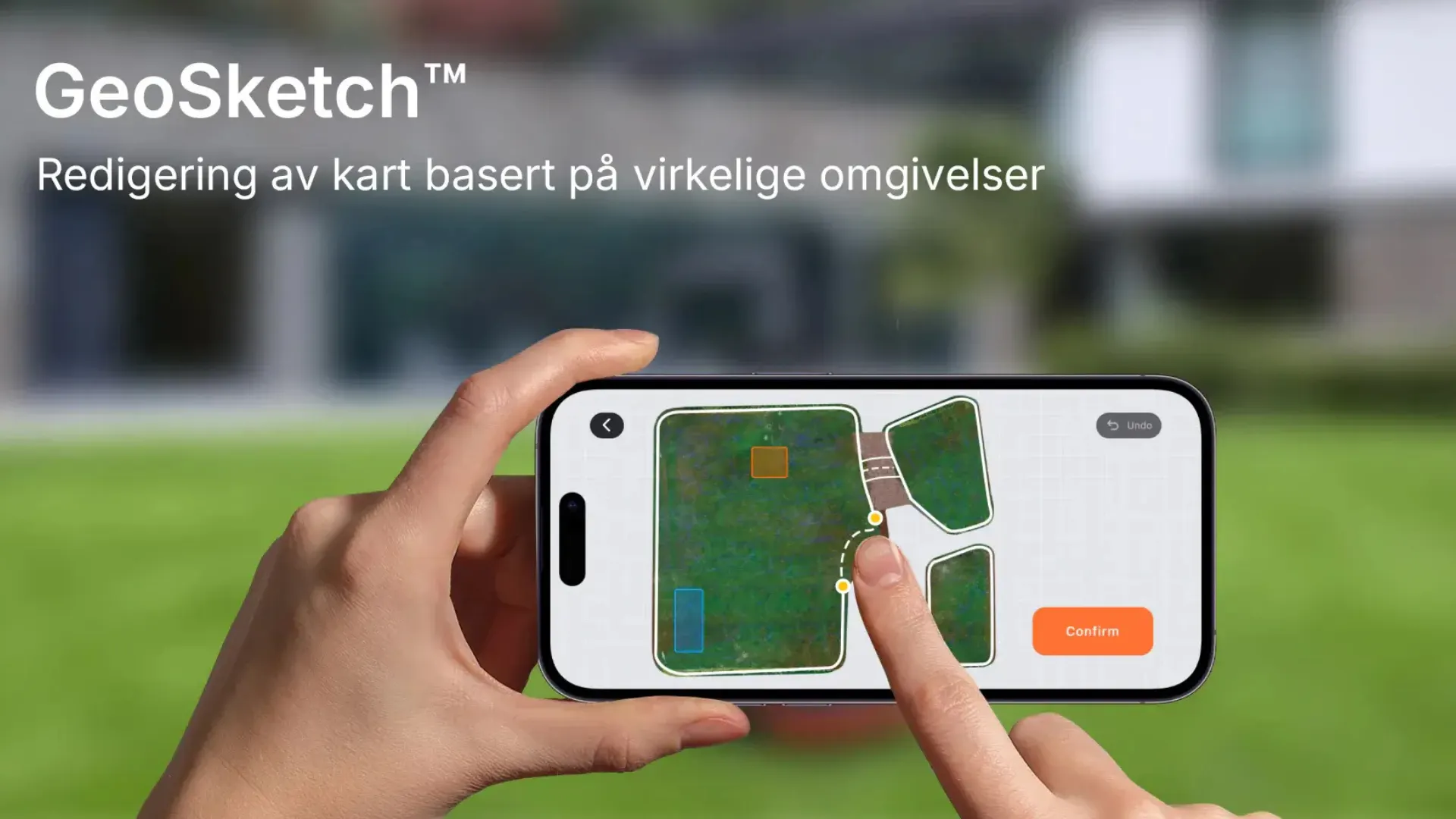Segway Navimow GeoSketch app med GPS-kartlegging og redigering av virtuelle klippesoner. Robotgressklipper uten kantledning med intelligent navigasjon og appstyring. Leveres av Senteret AS i Egersund.