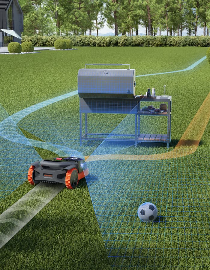 Segway Navimow robotklipper med GPS-navigasjon og virtuelle grenser uten kantledning.